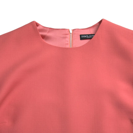 Dolce & Gabbana Pink Virgin Wool Sleeveless Mini Dress