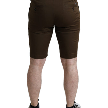 Dolce & Gabbana Brown Cotton Stretch Men Bermuda Shorts