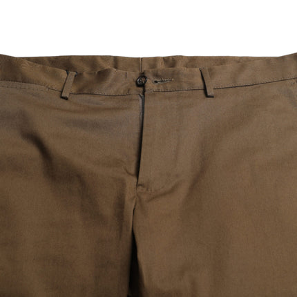 Dolce & Gabbana Brown Cotton Stretch Men Bermuda Shorts