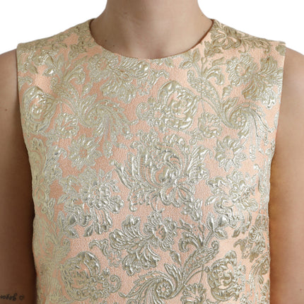Dolce & Gabbana Metallic Floral Jacquard A-line Mini Dress