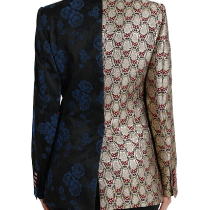 Dolce & Gabbana Multicolor Floral Patchwork Jacquard Jacket