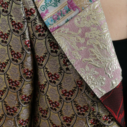 Dolce & Gabbana Multicolor Floral Patchwork Jacquard Jacket