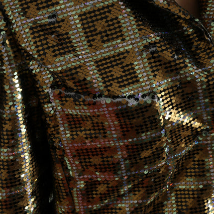 Dolce & Gabbana Multicolor Polyester Sequined Cropped Jacket