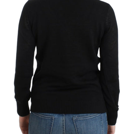 Costume National Black V-neck wool sweater
