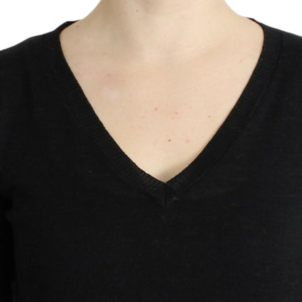 Costume National Black V-neck lightweight sweater