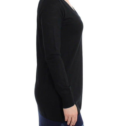 Costume National Black V-neck lightweight sweater