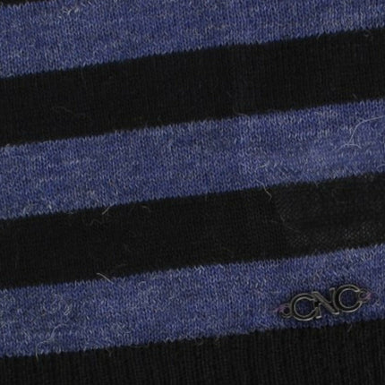 Costume National Black striped V-neck sweater