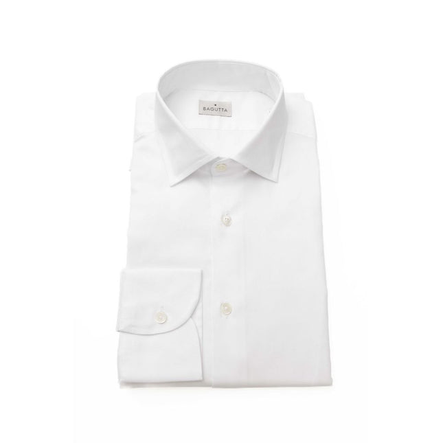 Bagutta White Cotton Men's Shirt