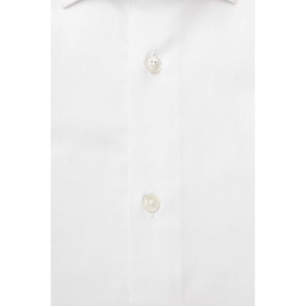 Bagutta White Cotton Men's Shirt