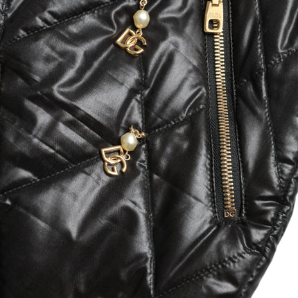 Dolce & Gabbana Black Embellished High Waist Hot Pants Shorts