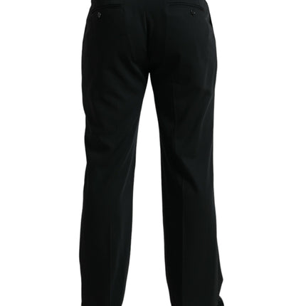 Dolce & Gabbana Black Wool Formal Straight Fit Dress Pants