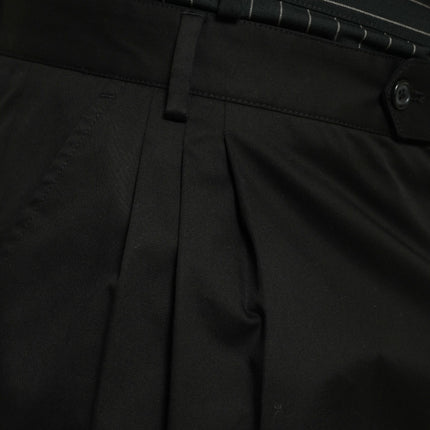 Dolce & Gabbana Black Cotton Stretch Cargo Bermuda Shorts