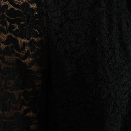 Dolce & Gabbana Black STAFF Blouse Floral Lace Nylon Top