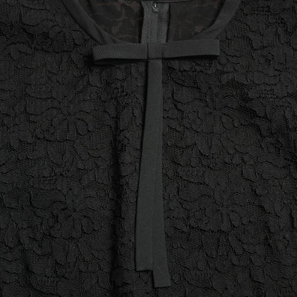 Dolce & Gabbana Black STAFF Blouse Floral Lace Nylon Top