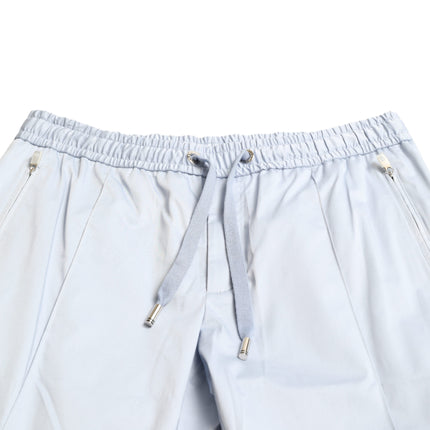 Dolce & Gabbana Light Blue Cotton Stretch Jogger Pants
