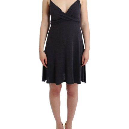 Costume National Gray knitted A-line dress