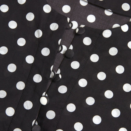 Dolce & Gabbana Black White Polka Dot Nylon Shift Mini Dress