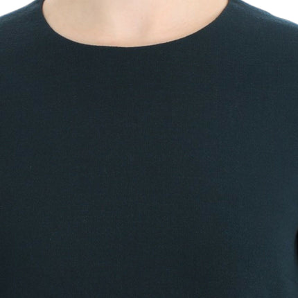 Dolce & Gabbana Green 3/4 sleeve wool blouse