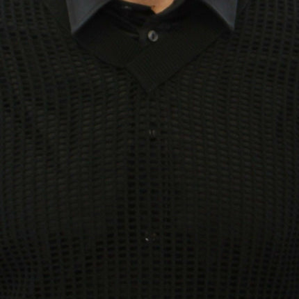 Dolce & Gabbana Dark Green Runway Netz Pullover Netted Sweater