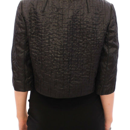 Dolce & Gabbana Black Short Bolero Shrug Jacket Coat
