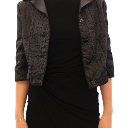 Dolce & Gabbana Black Short Bolero Shrug Jacket Coat