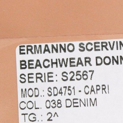 Ermanno Scervino Beachwear Blue Jeans Capri Pants Cropped
