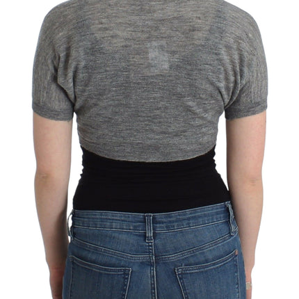 Ermanno Scervino Lingerie Knit Gray Bolero Sweater Cardigan