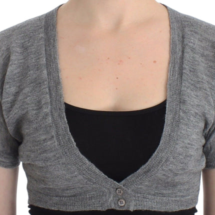 Ermanno Scervino Lingerie Knit Gray Bolero Sweater Cardigan