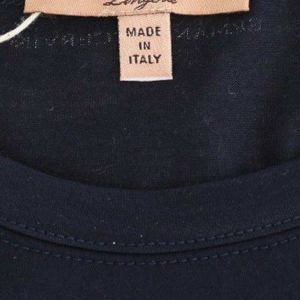Ermanno Scervino Lingerie Blue Crewneck Cotton Logo T-shirt