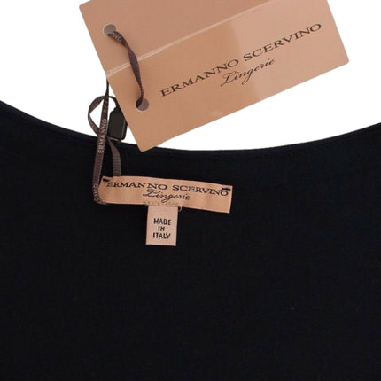 Ermanno Scervino Lingerie Blue Top Blouse Jumper Lace Rayon
