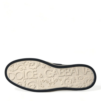 Dolce & Gabbana Black Croc Exotic Leather Sneakers Shoes