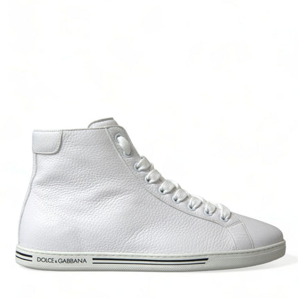 Dolce & Gabbana White Saint Tropez High Top Men Sneakers Shoes