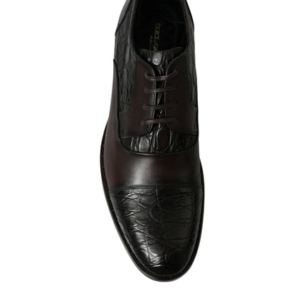 Dolce & Gabbana Brown Exotic Leather Formal Men Dress Shoes