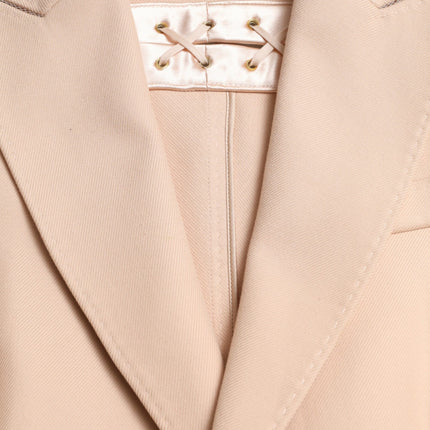Dolce & Gabbana Beige Cotton Single Breasted Long Coat Jacket