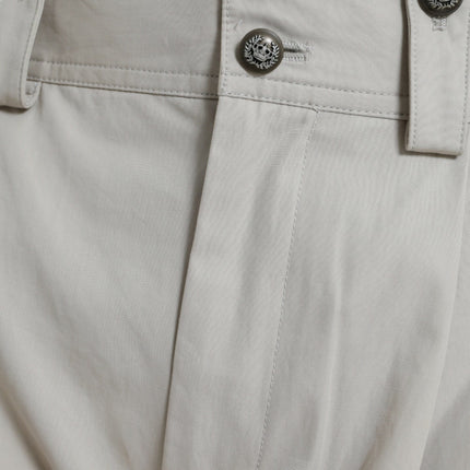 Dolce & Gabbana Beige Cotton High Waist Tapered Pants