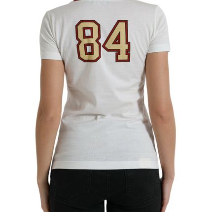 Dolce & Gabbana White Bring Me To The Moon T-shirt Top