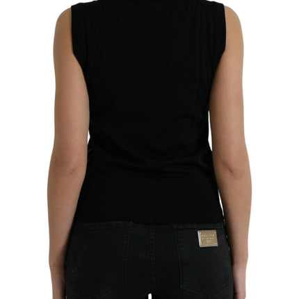 Dolce & Gabbana Black Jungle Crew Neck Sleeveless Tank Top