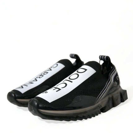Dolce & Gabbana Black White Slip On Sneakers Sorrento Shoes