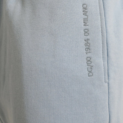 Dolce & Gabbana Light Blue Cotton Sweatpants Men Jogger Pants