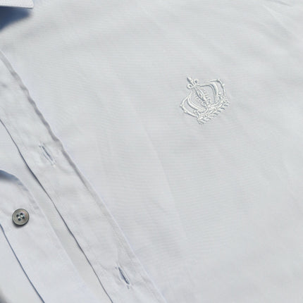 Dolce & Gabbana Sky Blue Cotton Men Formal GOLD Dress Shirt