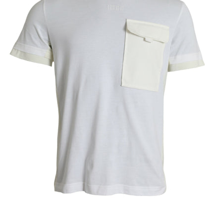 Dolce & Gabbana White Cotton Pocket Short Sleeves T-shirt