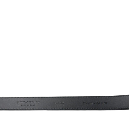 Dolce & Gabbana Black Suede Leather Gold Metal Buckle Belt