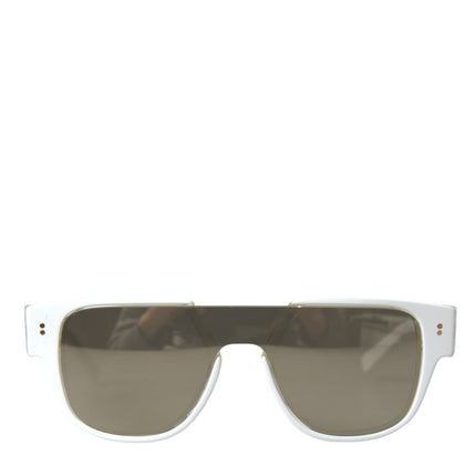 Dolce & Gabbana White Acetate Mirror Lenses DG4356 Sunglasses