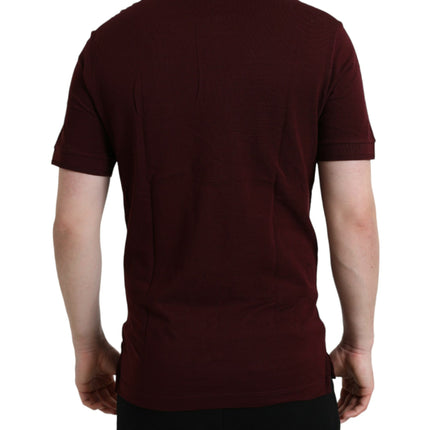 Dolce & Gabbana Maroon Collared Short Sleeves Polo T-shirt