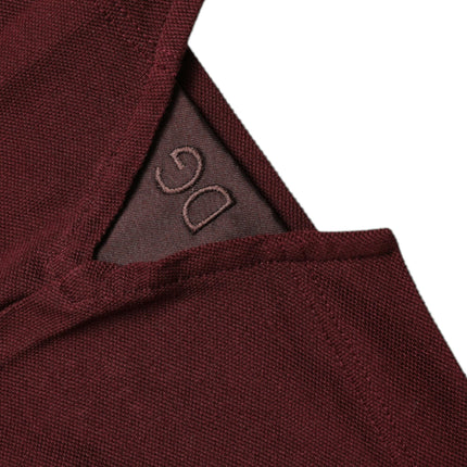 Dolce & Gabbana Maroon Collared Short Sleeves Polo T-shirt