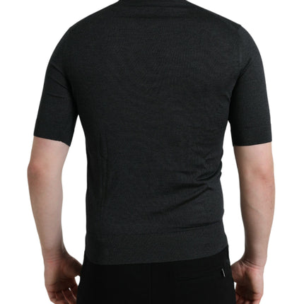 Dolce & Gabbana Dark Gray Crew Neck Short Sleeves T-shirt