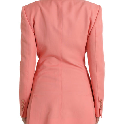 Dolce & Gabbana Pink Polyester Single Breasted Blazer Jacket