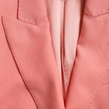 Dolce & Gabbana Pink Polyester Single Breasted Blazer Jacket