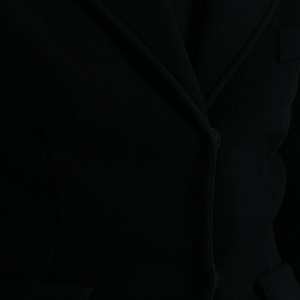 Dolce & Gabbana Black Viscose Single Breasted Blazer Jacket