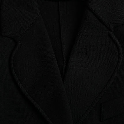 Dolce & Gabbana Black Viscose Single Breasted Blazer Jacket